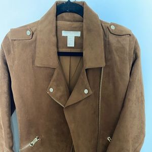 Faux suede biker jacket, never used